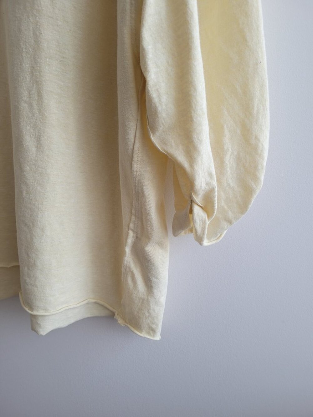 Free People "We the Free" 100% Cotton Baby Yellow 3/4 Sleeve T-Shirt-XL - Picture 3 of 7